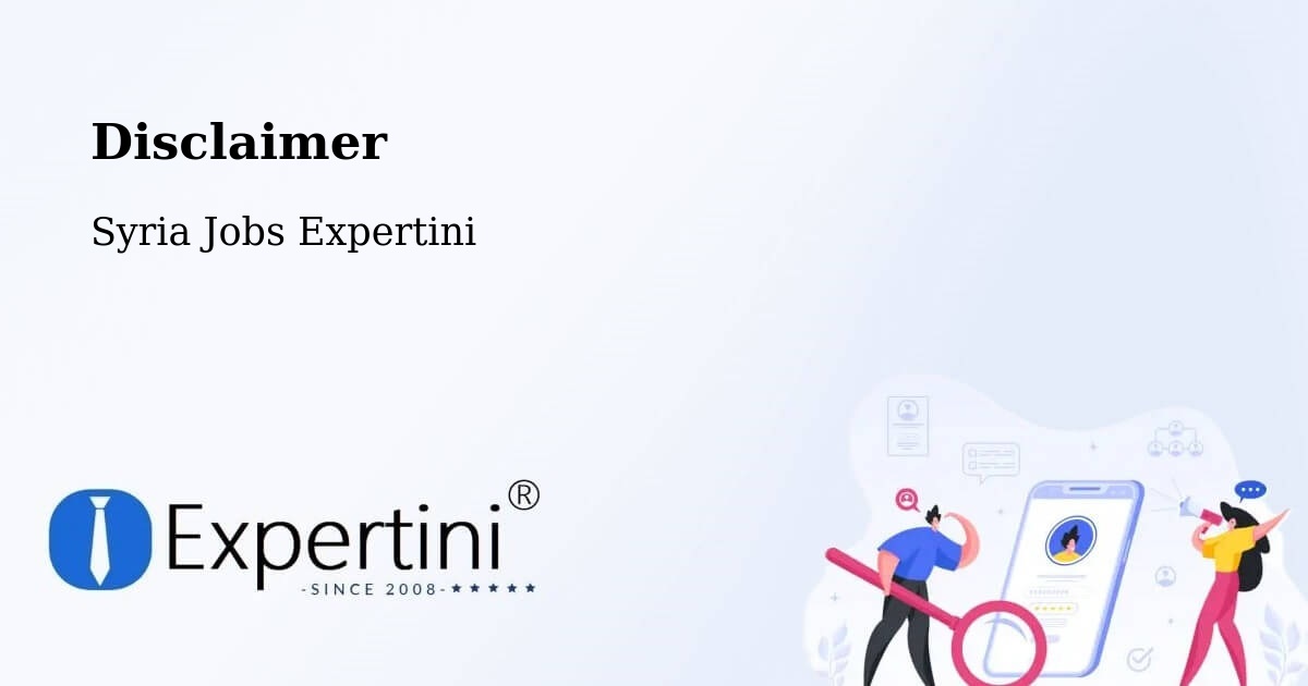 Disclaimer – Mūrak - Syria Jobs Expertini
