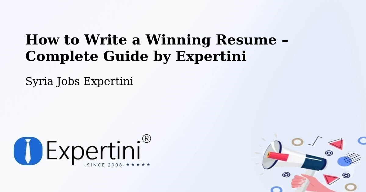 Resume Writing Guide for Job Seekers – Mūrak - Mūrak, Syria Jobs Expertini